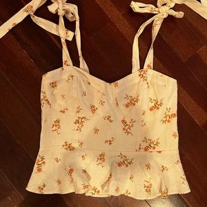 Floral Top - Reformation look-alike Small